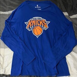 New York Knicks Blue Long Sleeve Shirt